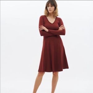 KOTN Ribbed long sleeve dress